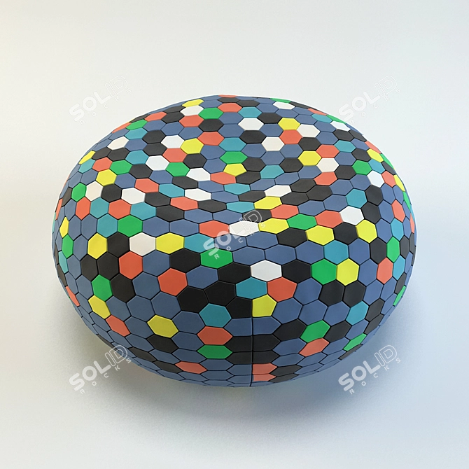 Color-changing Pouf: Customize Your Comfort 3D model image 1