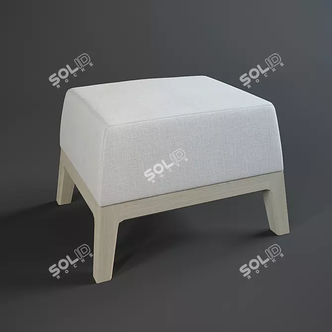 Passoni Nature Pouf: Stylish and Versatile Seating 3D model image 1
