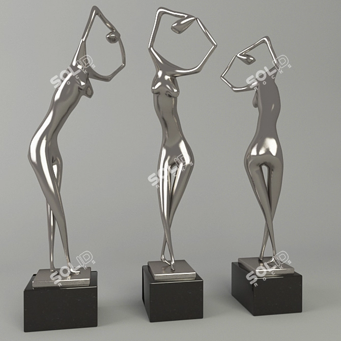 Contemporary Female Sculpture 3D model image 1