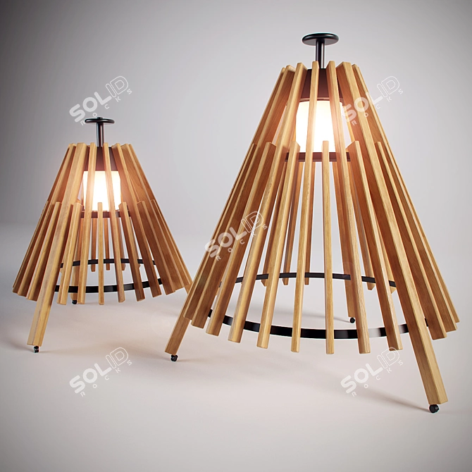 Cozy Outdoor Retreat: Tipi Tipi Small and Large 3D model image 1