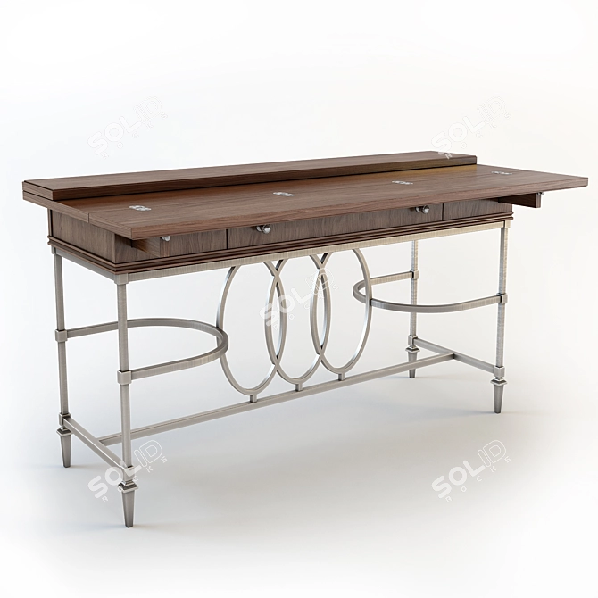 Elegant Avalon Flip Top Table 3D model image 1