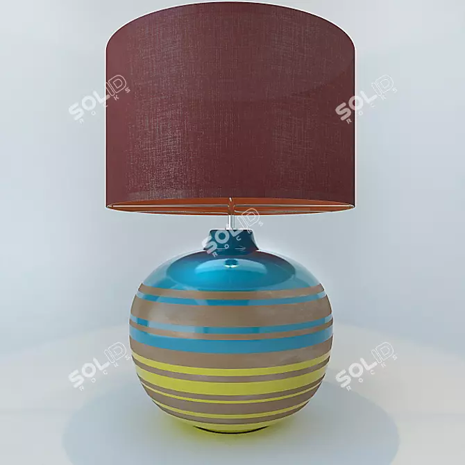 Portuguese Ceramic Table Lamp 3D model image 1