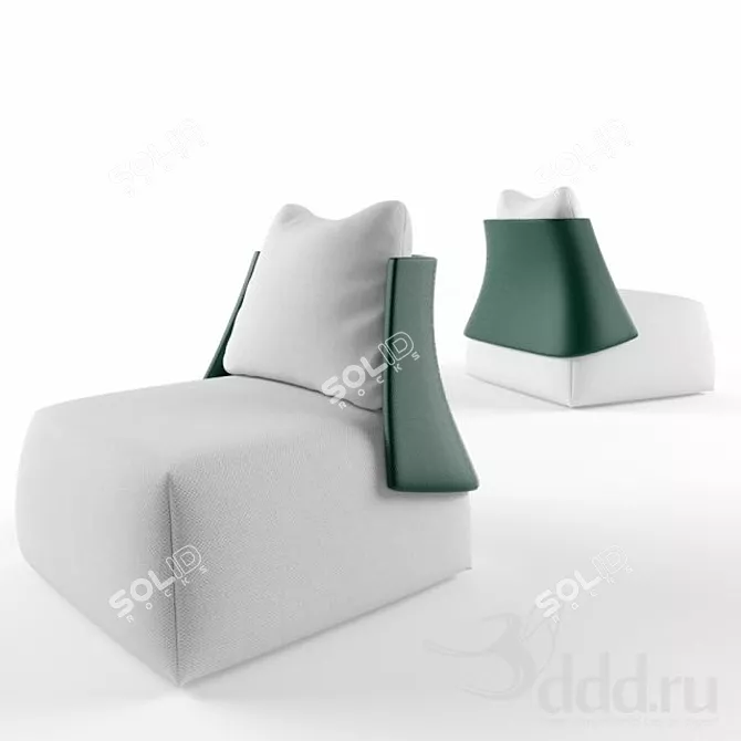 Sleek Arflex Butterfly Armchair 3D model image 1