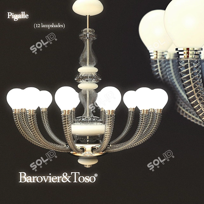 Barovier&Toso Pigalle Chandelier 3D model image 1