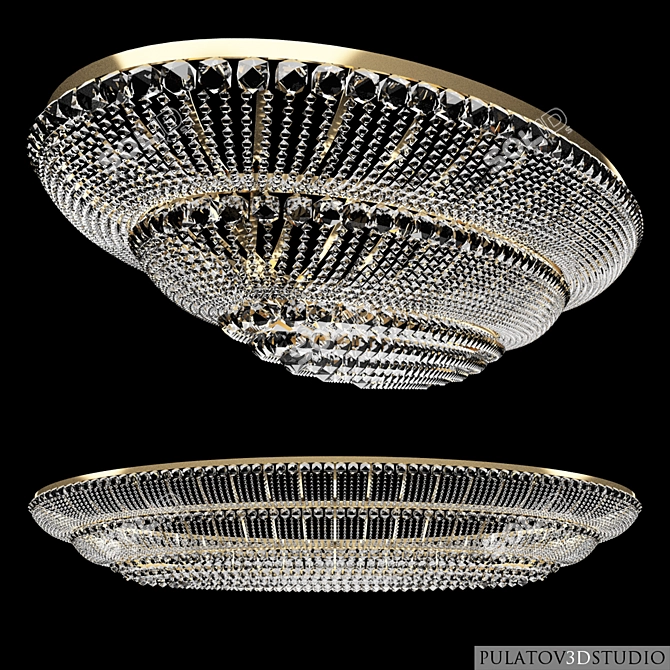 Elegant Ceiling Chandelier 3D model image 1