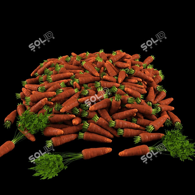 Fresh Harvest Carrot 3D model image 1