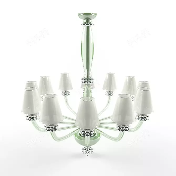 Title: Sleek Modern Chandelier 3D model image 1