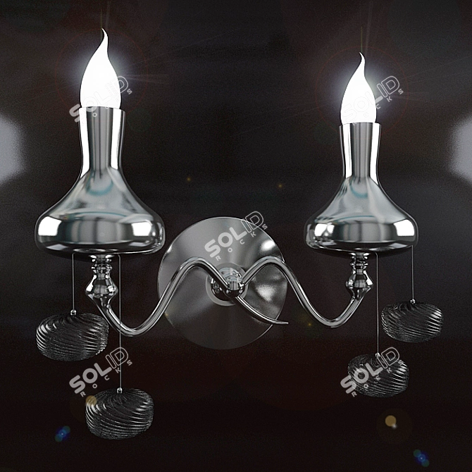 Venix Glass and Metal Effusion Lighting 3D model image 1