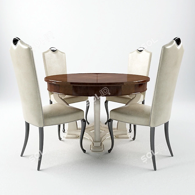 Vintage-inspired Kitchen Set - Arte Antiqua 3D model image 1