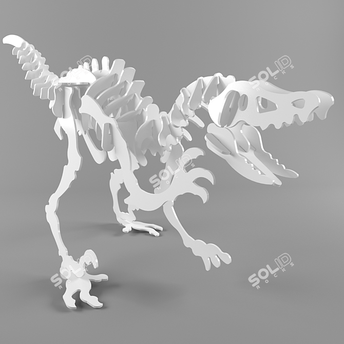 Sleek Raptor: Compact 1.8 x 2.8 Design 3D model image 1