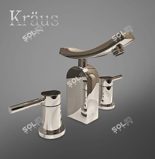 Kraus Unicus KEF-14303CH: Stylish Chrome Basin Mixer 3D model image 1