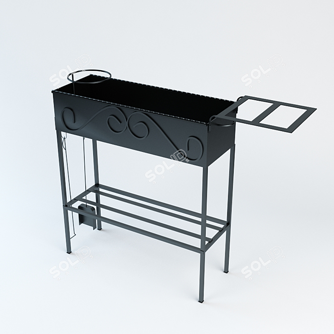 Mangal Master: Portable BBQ Grill 3D model image 1