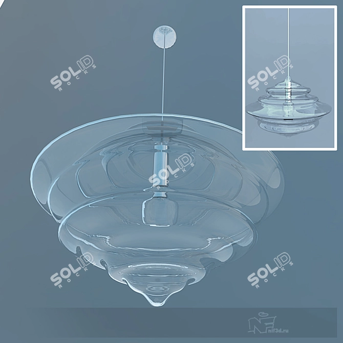 Elegant Ceiling Pendant Light 3D model image 1