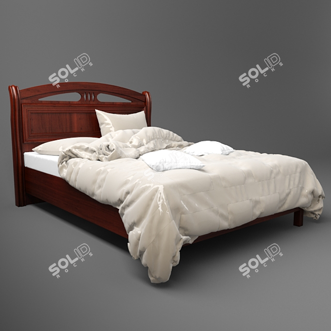 Dreamland Essence: Comfortable Bed 3D model image 1