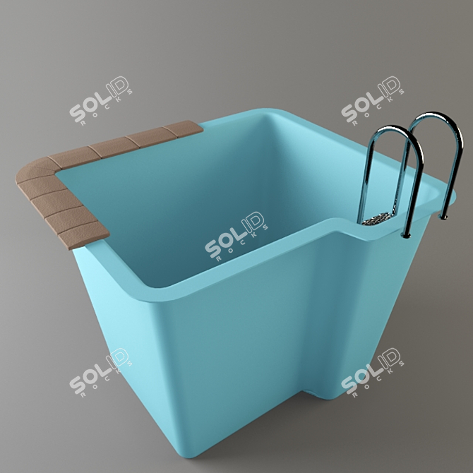 Luxury Bath Barrel for Sauna 3D model image 1