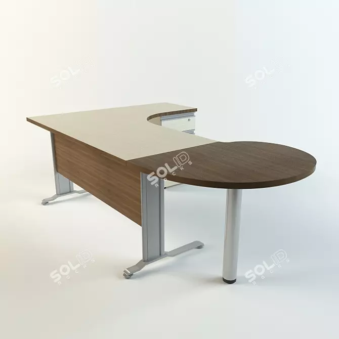 Solenne Office Desk 3D model image 1