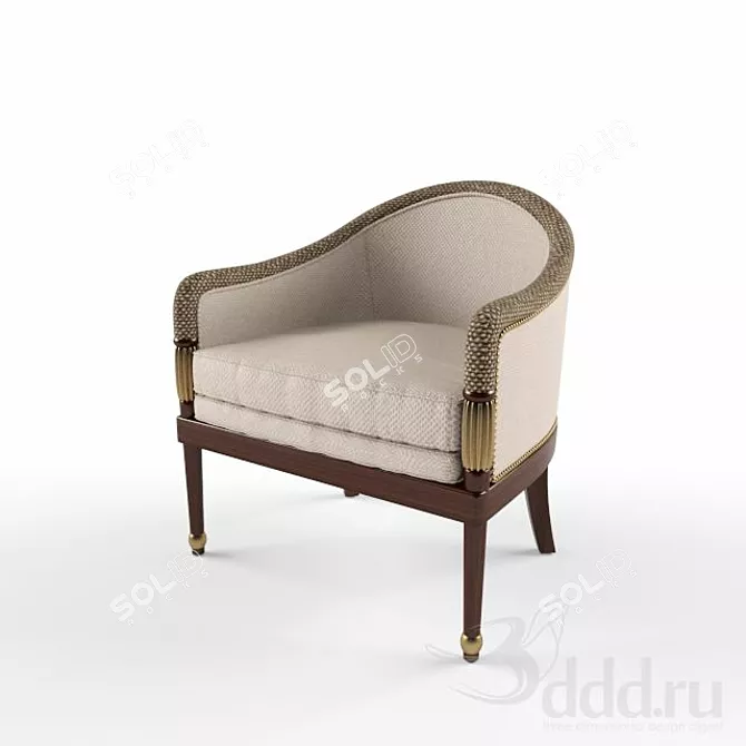 Elegant Café Seating 3D model image 1