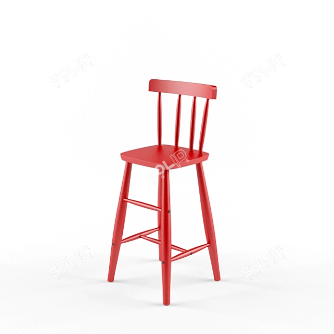 AGAM Children's Chair, Red 3D model image 1