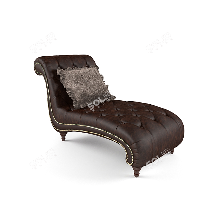 Elegant Claremore Antique Chaise 3D model image 1