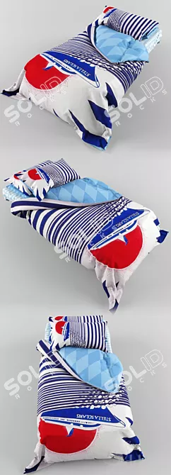 Luxury Dream Collection Beddings 3D model image 1