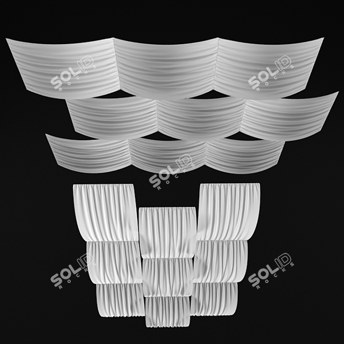 Elegant Ceiling Draping Kit 3D model image 1