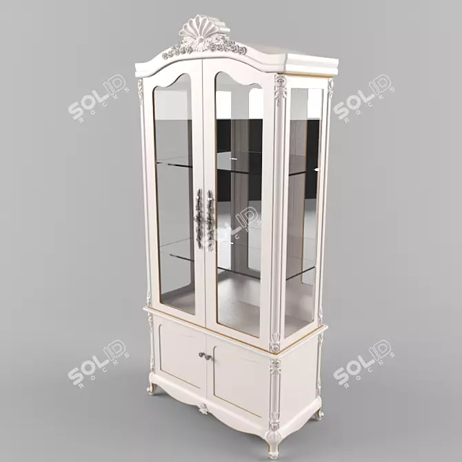 Aurora Display Cabinet: Stylish Storage Solution 3D model image 1