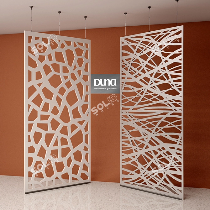 Duna Decorative Partitions: Turtle & Knit 3D model image 1