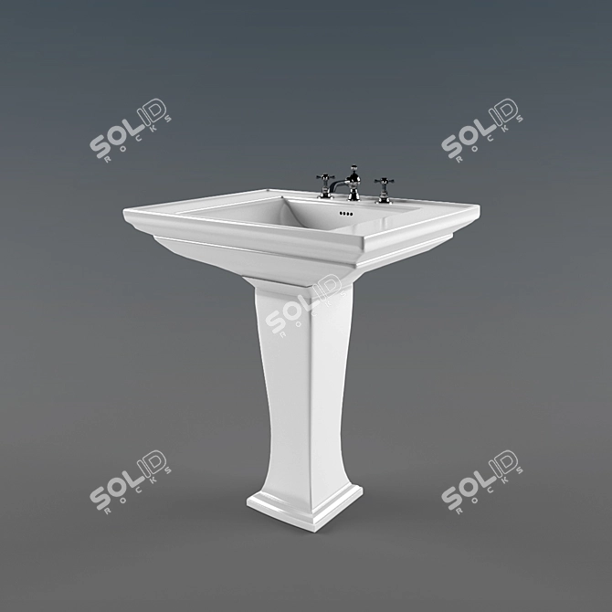 Imperial Pedestal Sink 3D model image 1