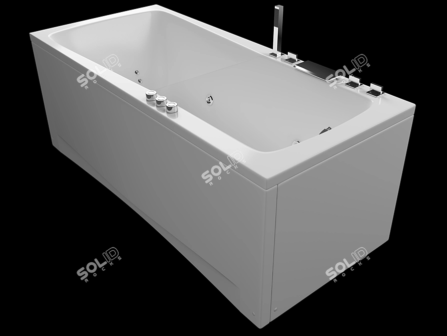 Luxury Aventura Bathtub 3D model image 1