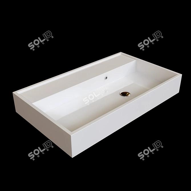 Europe 700 Washbasin - Sleek Design & Perfect Size 3D model image 1