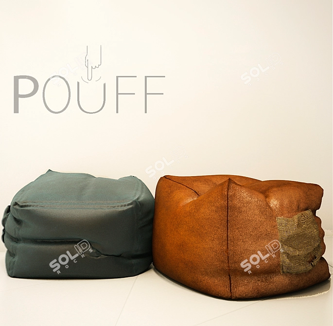 Title: Patchwork Puff with Pocket 3D model image 1