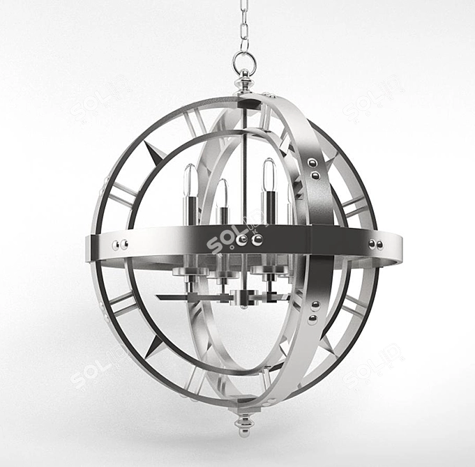 Elegant Artistic Pendant in 861240-2ST 3D model image 1