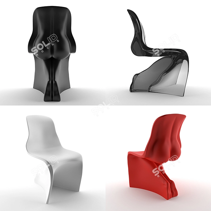 Sleek Studiо Design Chair 3D model image 1