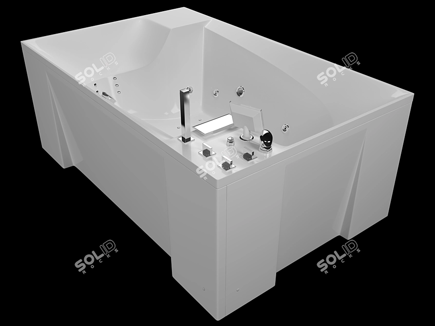 Sleek Architectural Bathtub 3D model image 1