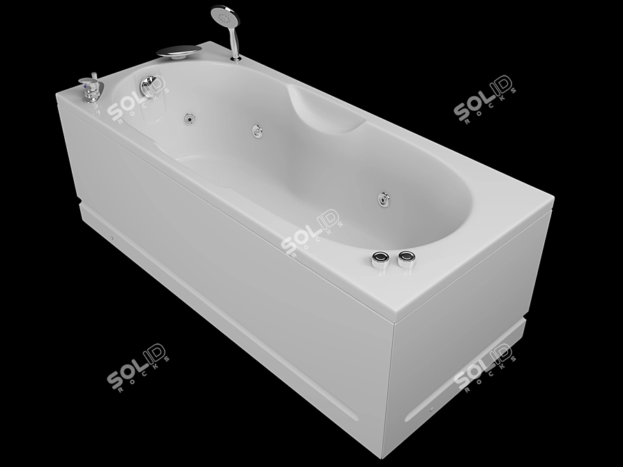 Lira Freestanding Bathtub 3D model image 1