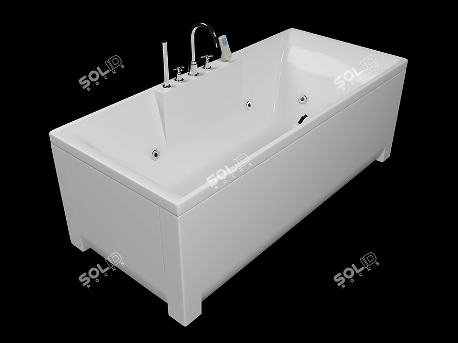Minimalist Bathtub 3D model image 1