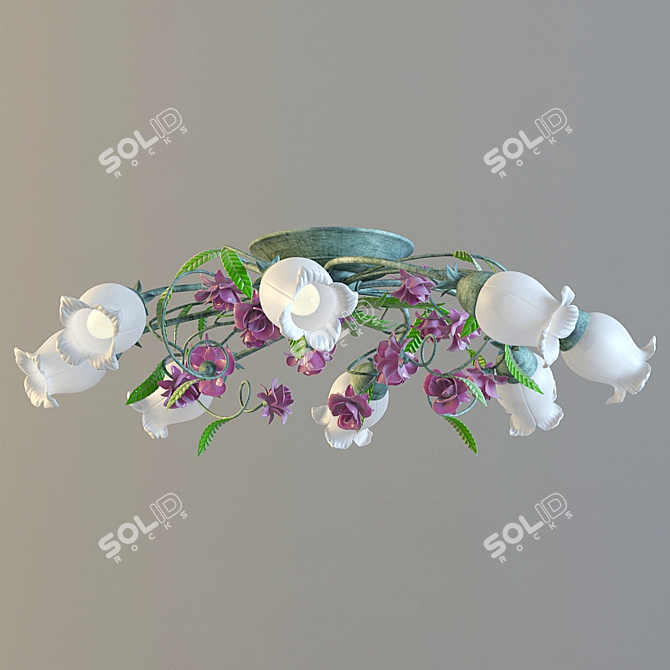 Italian-Made Ameli Ceiling Chandelier 3D model image 1