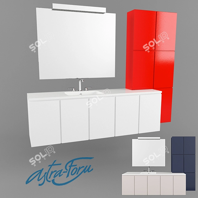 Astra-Form Coupe Bath Furniture 3D model image 1