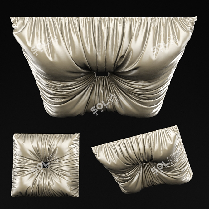 Silk Draped Ceiling Decor 3D model image 1