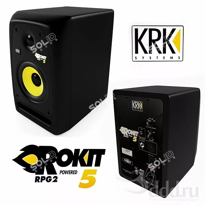 KRK Rokit5: Crisp Studio Sound 3D model image 1