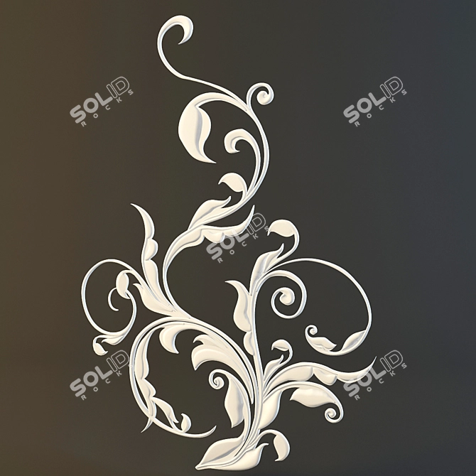 Elegant Stucco Panel: Perfect Detail for any Space 3D model image 1