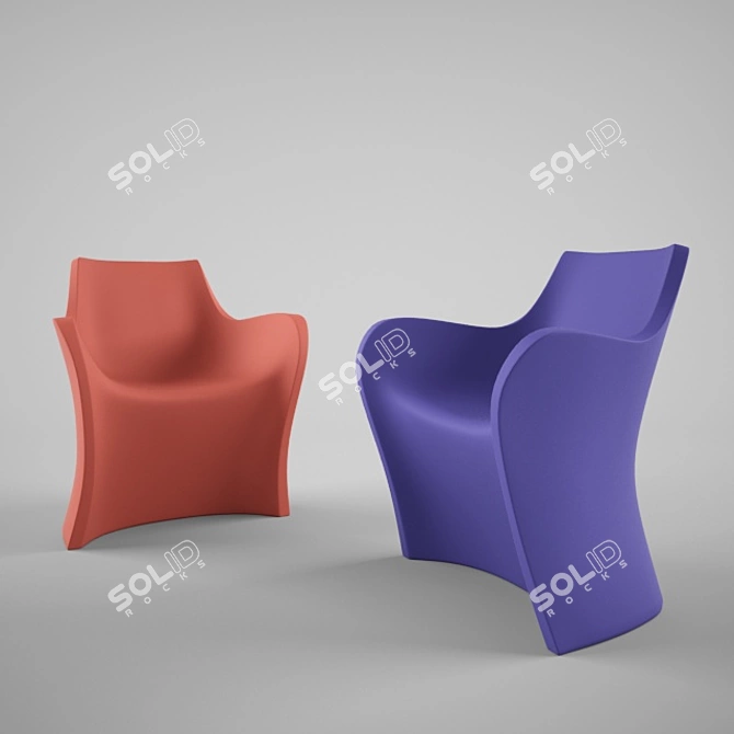 Modern Designer Woopy Chair 3D model image 1