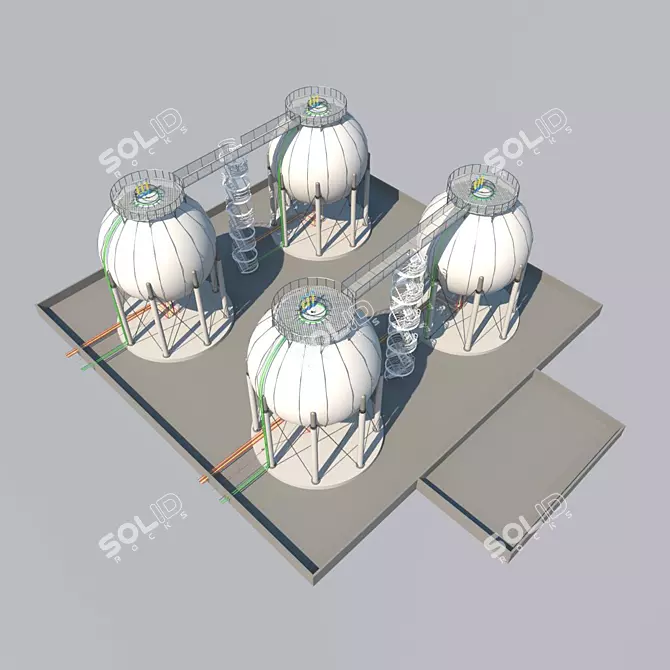 SphereGas Storage 3D model image 1