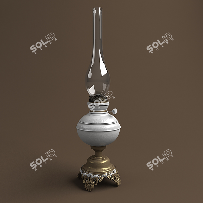 Classic Kerosene Lamp 3D model image 1