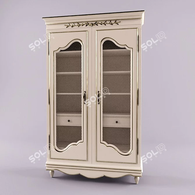 Elegant Vintage Buffet 3D model image 1