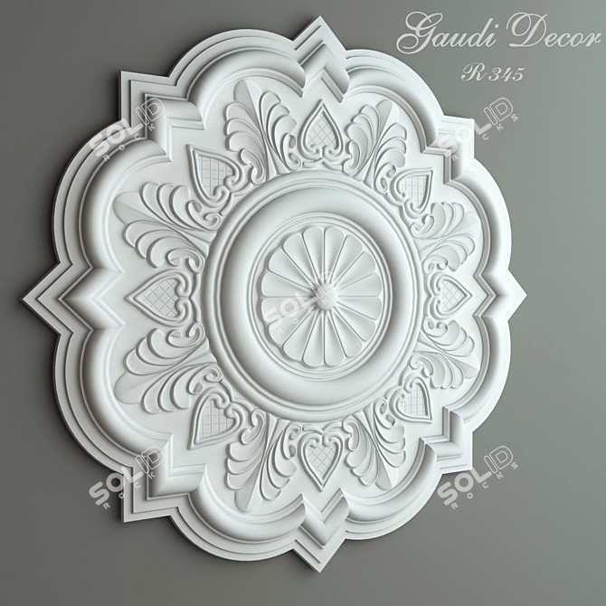 Gaudi Decor Ceiling Rosette 3D model image 1