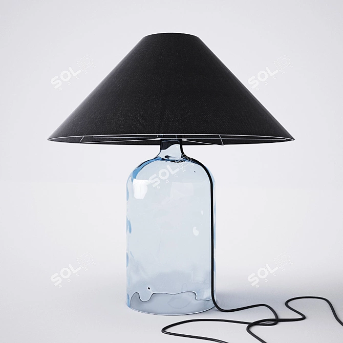 Sleek Glass Floor Lamp 3D model image 1