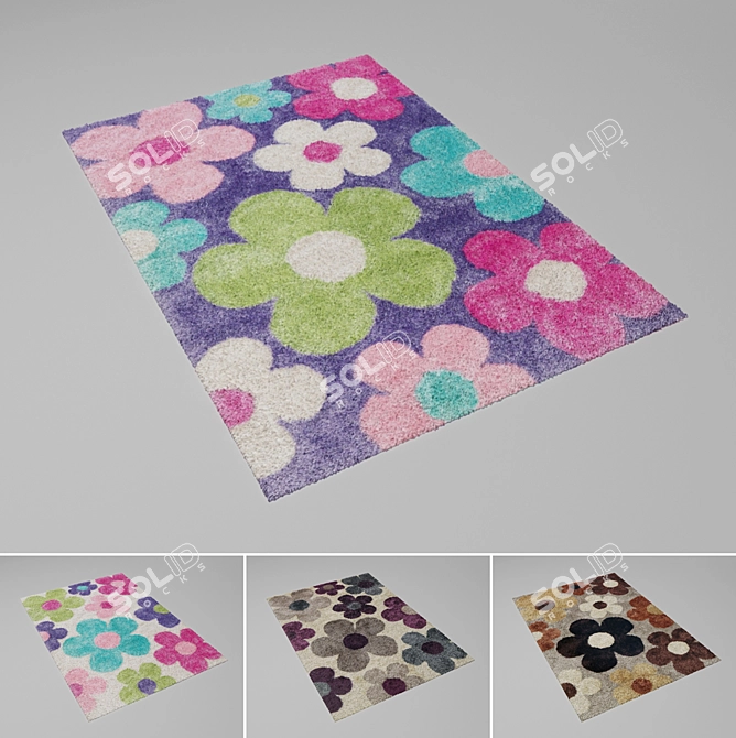 Colorful Carpets for Kids 3D model image 1