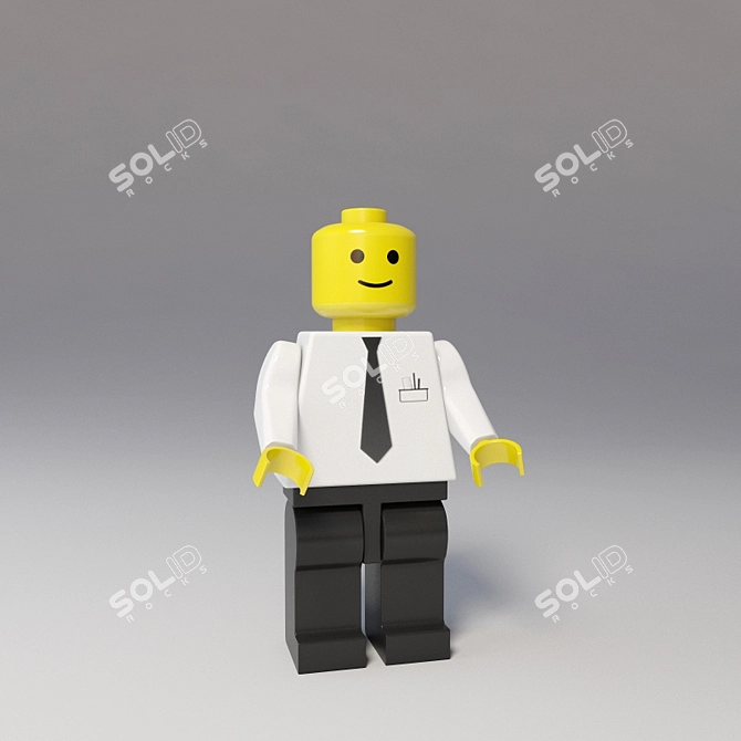 LEGO Mini Figure Toy 3D model image 1