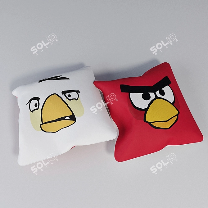Angry Birds Character Cushions 3D model image 1